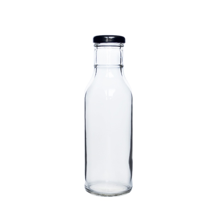 Bulk 10 FL oz 12 FL oz 300ML 360ML Clear Glass Marinades Dressing Bottle Hot Sauce Bottle With Lug Caps