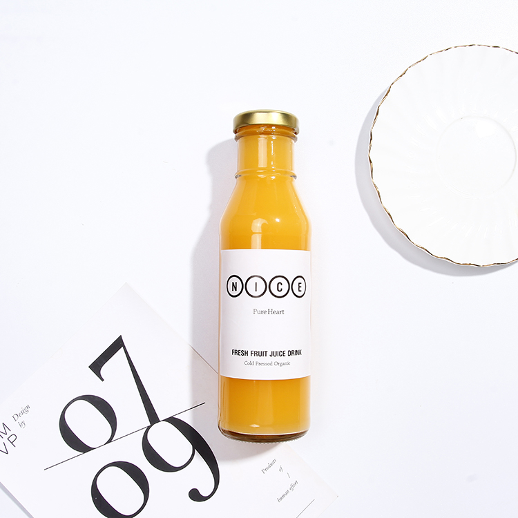 Bulk Custom Glass Bottle Ring Neck Glass Bottle with Twist Off Lid