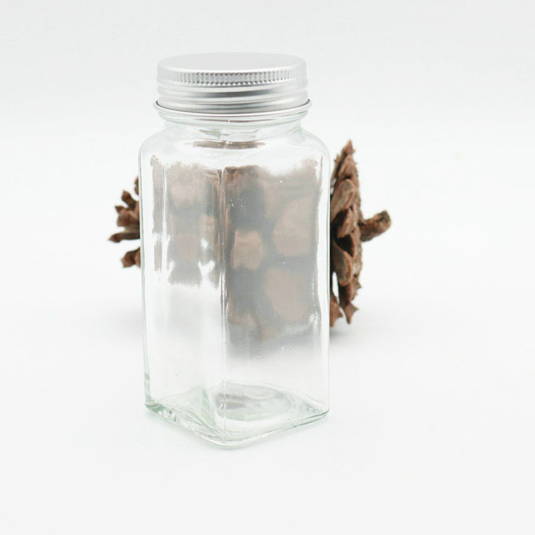 Bulk Premium Spice Jar Set Square Glass 4 oz Spice Bottles