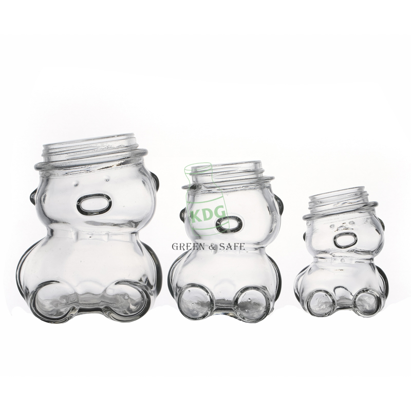 Bulk Sale Customize Cheap Lead Free Bear Glass Jars Decoration Wholesale