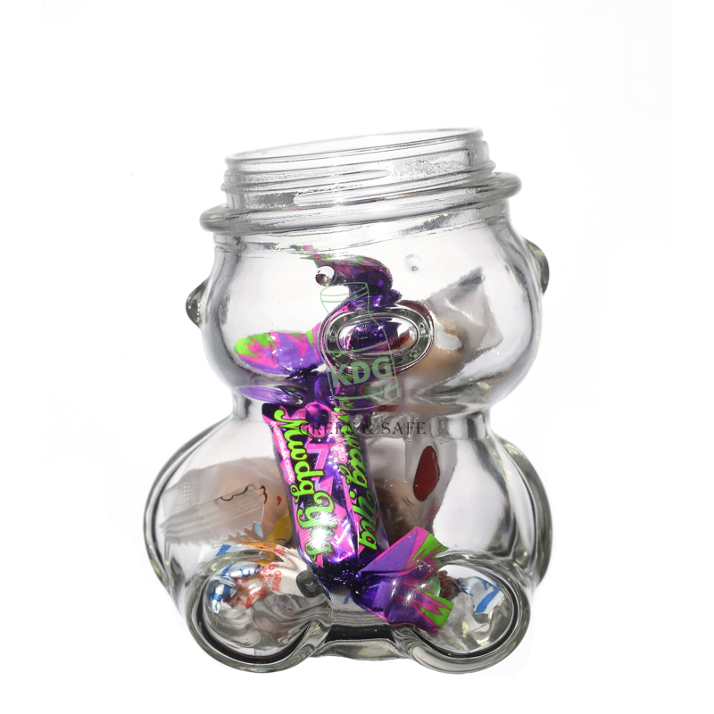Bulk Sale Customize Cheap Lead Free Bear Glass Jars Decoration Wholesale