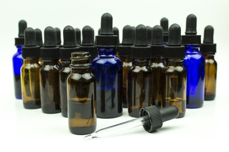Bulk Wholesale Black Glass Boston Round Dropper Bottles