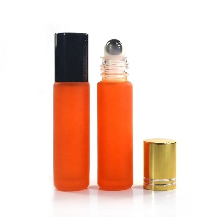 Bulk stock colorful essential oil 4ml 6ml 8ml 10ml thick glass roller bottle for sale