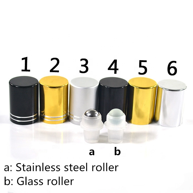 Bulk stock colorful essential oil 4ml 6ml 8ml 10ml thick glass roller bottle for sale
