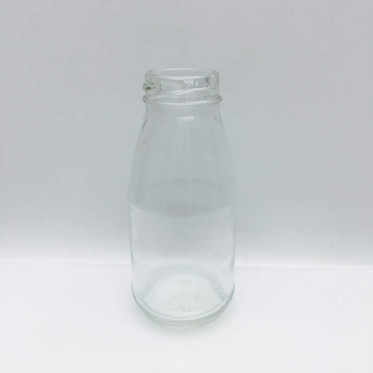 Bulk transparent cheap 200ml glass bottle for milk juice tea