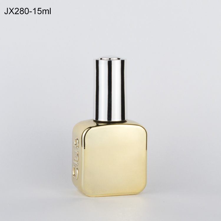 Bulk uv 11ml 15 ml empty rectangle shapes nail polish oil glass bottles
