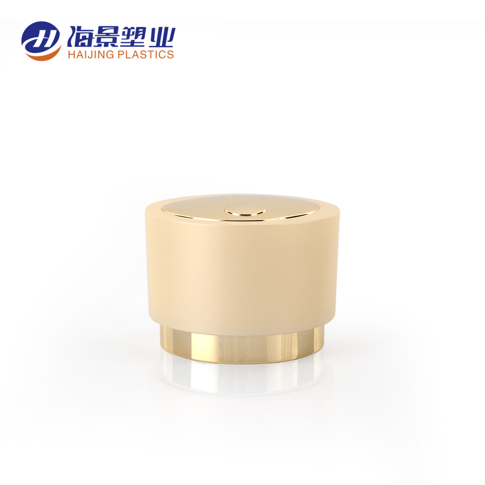 Bulk wholesale cheap price 50g airless cosmetic containers acrylic cream jar gold