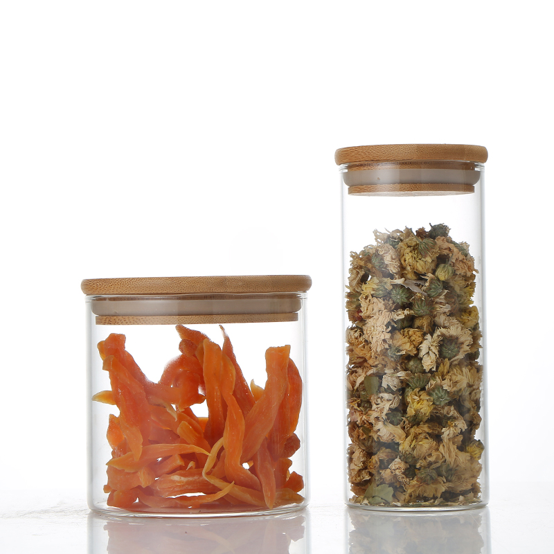 Buy Wholesale 100Ml Storage Jar High Borosilicate Glass Storage Jar Wooden Lid Jar