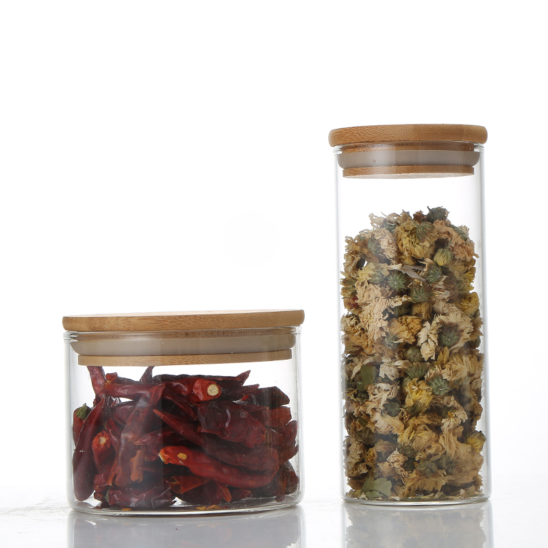 Buy Wholesale 100Ml Storage Jar High Borosilicate Glass Storage Jar Wooden Lid Jar