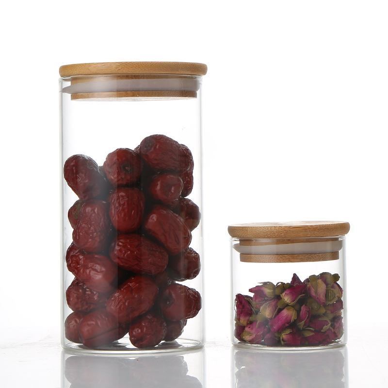 Buy Wholesale 100Ml Storage Jar High Borosilicate Glass Storage Jar Wooden Lid Jar