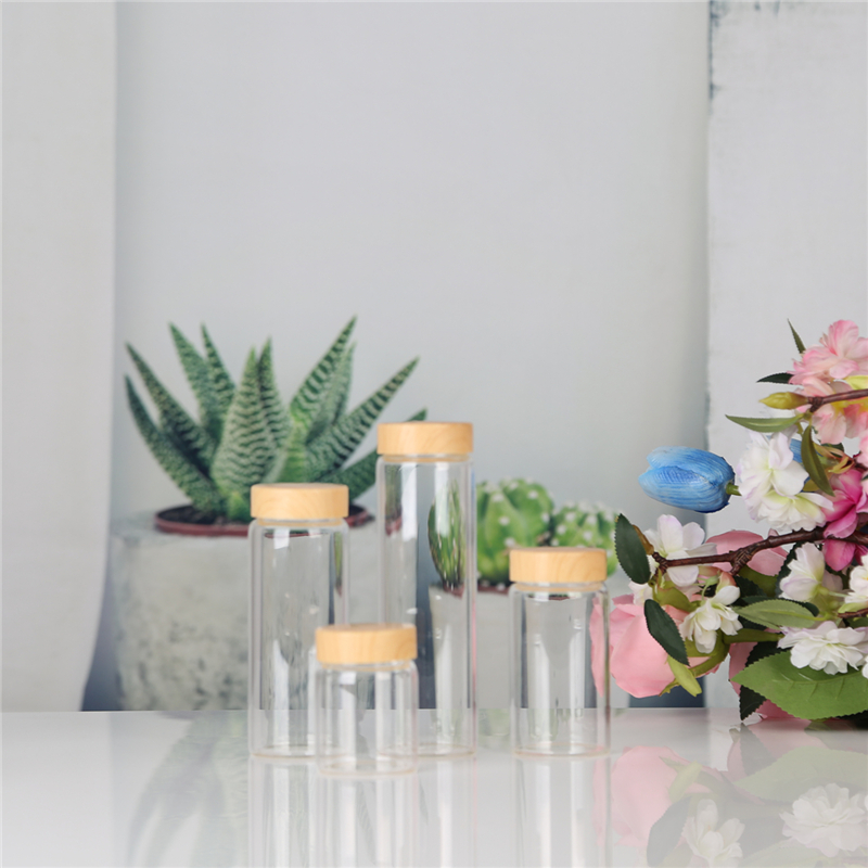 Buy Wholesale High Borosilicate Custom Glass Jar Glass Storage Jar Glass Lid Weed Vials