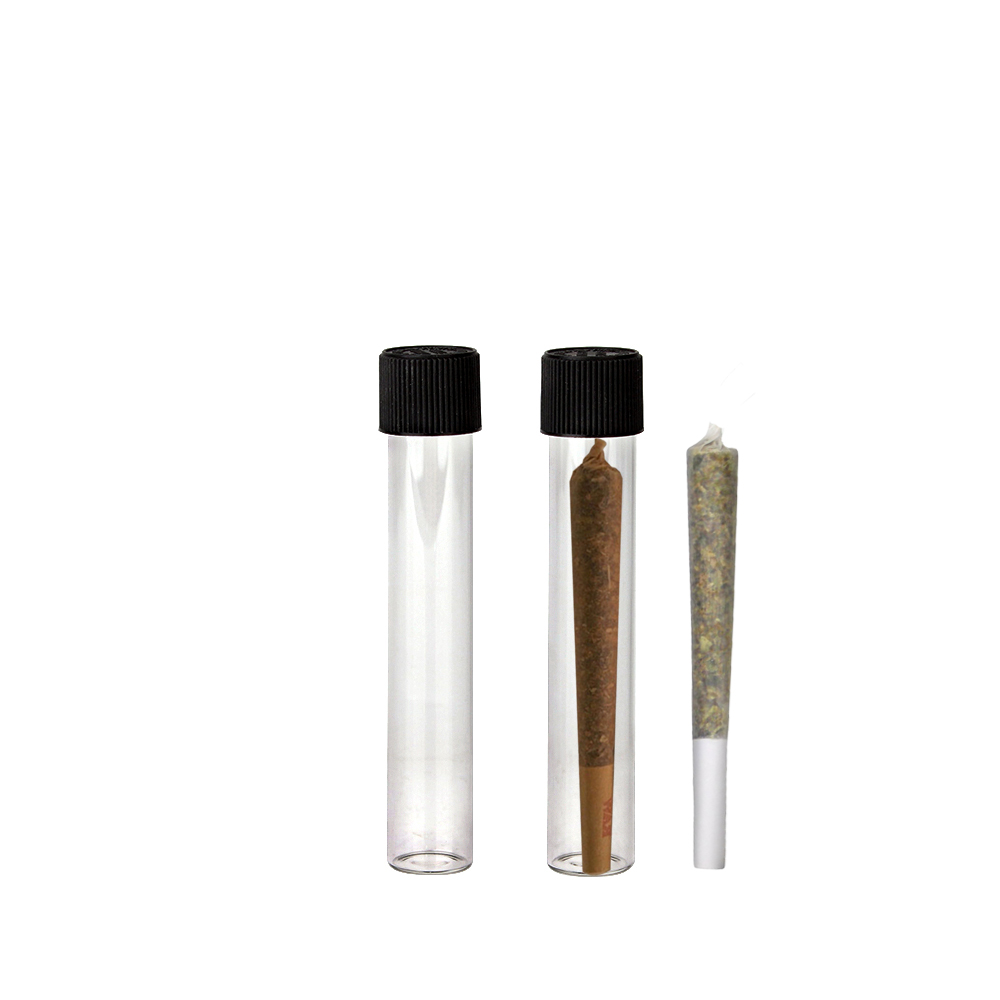 CBD Glass Doob CR Cap Vial Joint Blunt Pre-Rolled Tube With Screw Top Lid
