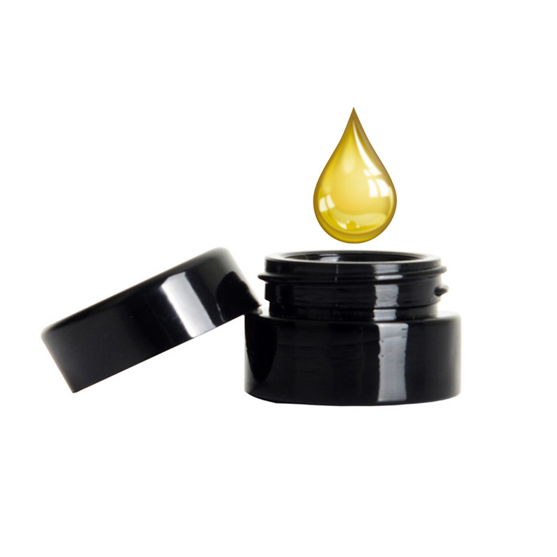CBD Oil Concentrate Black Ultra Violet Glass Screw Top Jar