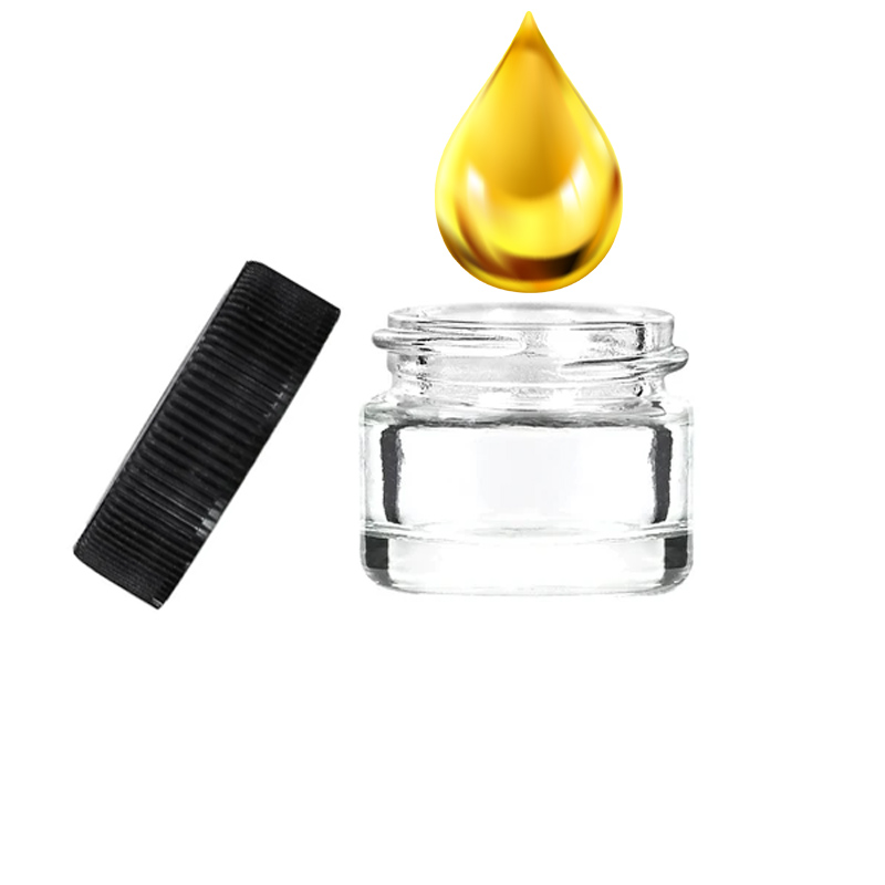 CBD White Glass Concentrate Container Ceramic Jar With Child Resistant Lid 5ml 7ml 9ml