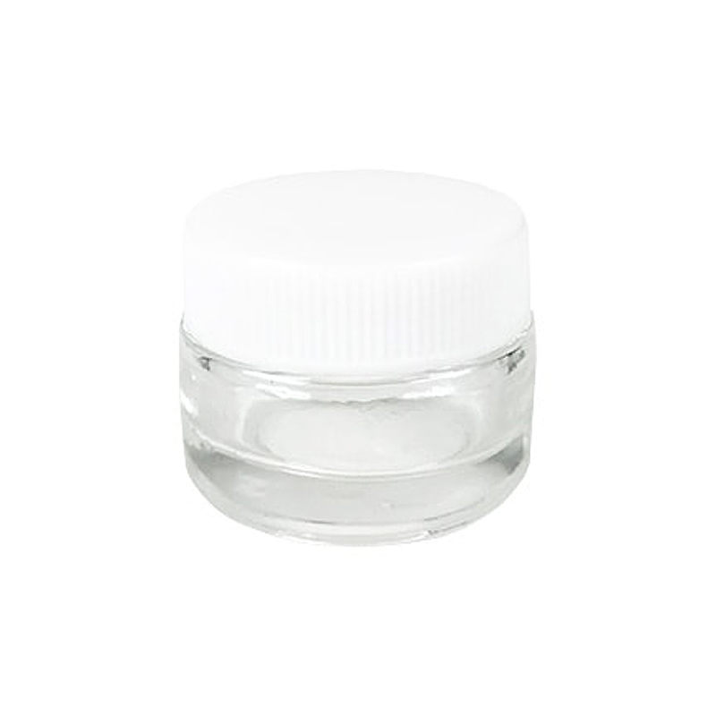 CBD White Glass Concentrate Container Ceramic Jar With Child Resistant Lid 5ml 7ml 9ml