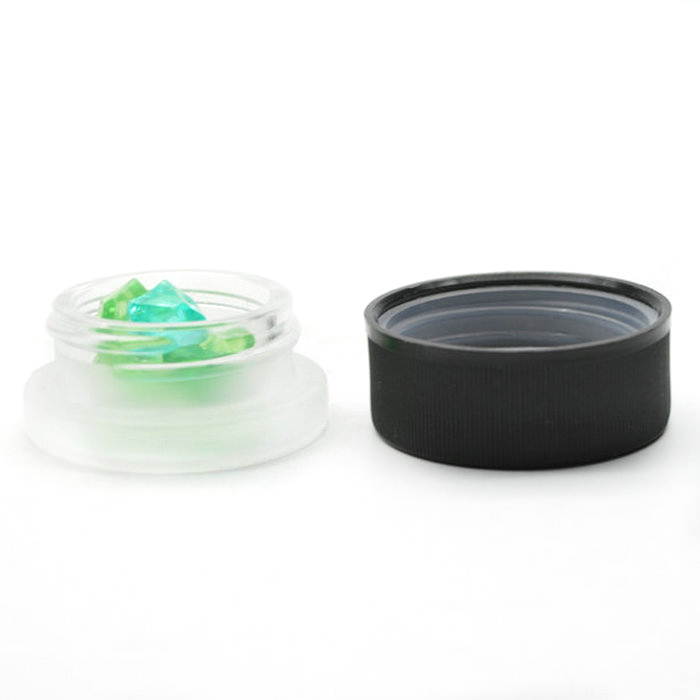 CBD bottle 1 gram frosted glass sample jars