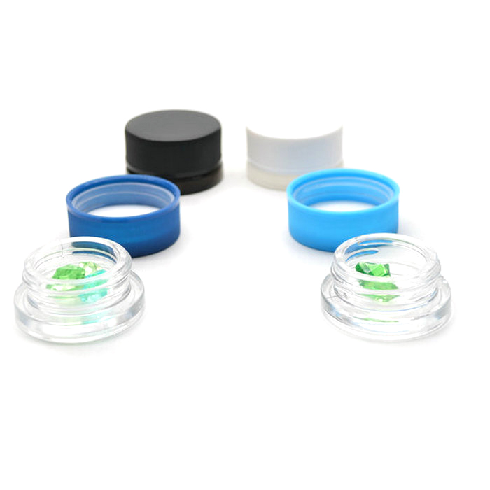 CBD bottle 1 gram frosted glass sample jars