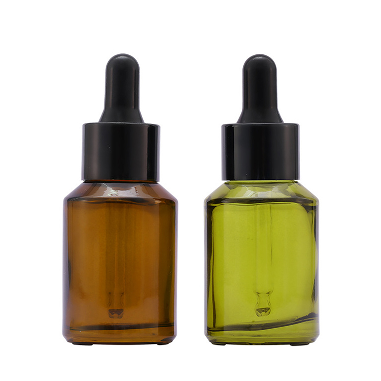 CBD face eye cream container 15g slant shoulder blue pink olive colorful frosted glass jar
