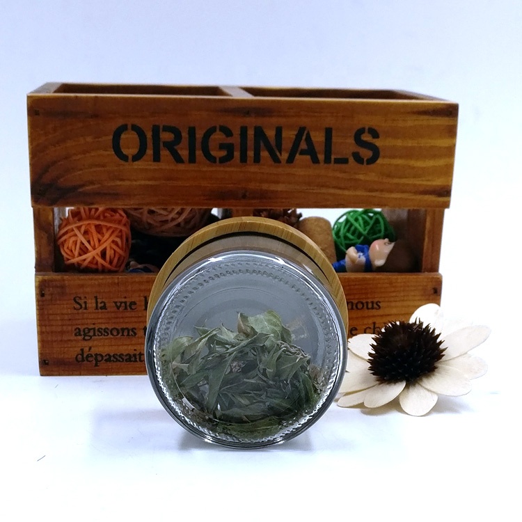 CBD flowers use 90ml child resistant packaging 3oz airtight bottle container 4oz empty child safety glass jar with bamboo caps