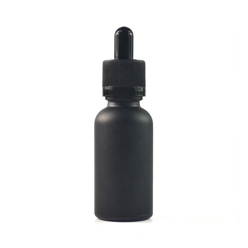 CBD hemp extract oil 5ml 10ml 15ml 20ml 30ml 50ml 100ml frosted Black White tincture Glass Bottle with Calibrated Glass pipette