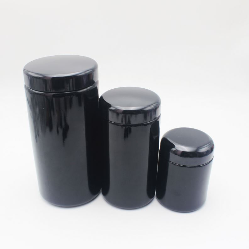 CBD oil 1000g 500g 250g Ceramic dark Violet Jar with Curve lid DV-260K