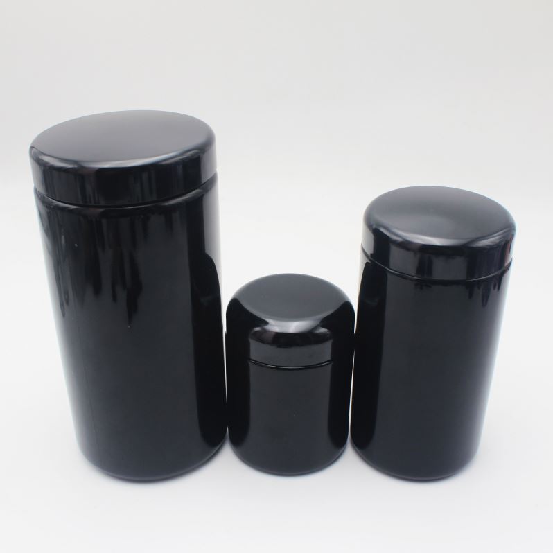 CBD oil 1000g 500g 250g Ceramic dark Violet Jar with Curve lid DV-260K