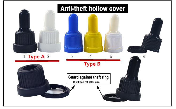 CBD oil 10ml 15ml 20ml 30ml 50ml 100ml frosted clear amber green blue glass dropper bottle with black safety dropper cap