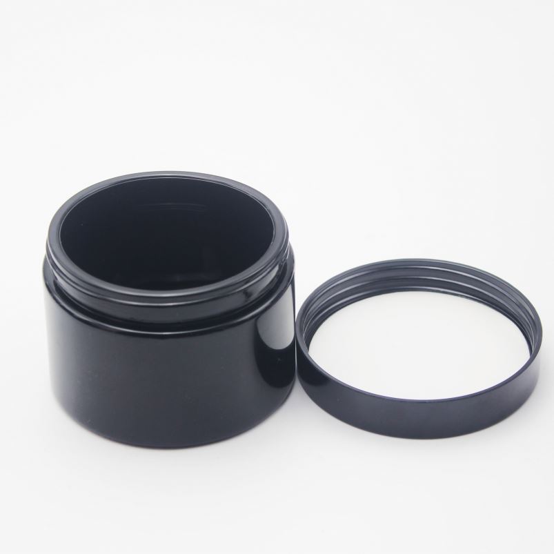 CBD oil 250g dark Violet Cosmetic Glass Jar Cosmetics Containers And Packaging with Flat lid DV-266K