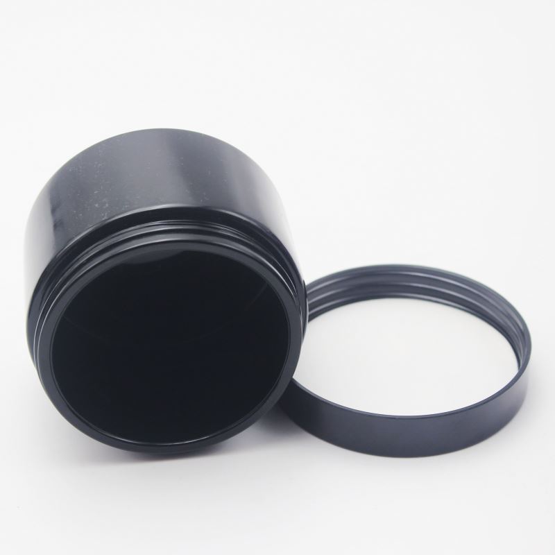 CBD oil 250g dark Violet Cosmetic Glass Jar Cosmetics Containers And Packaging with Flat lid DV-266K