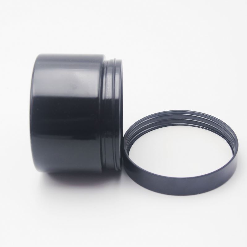 CBD oil 250g dark Violet Cosmetic Glass Jar Cosmetics Containers And Packaging with Flat lid DV-266K