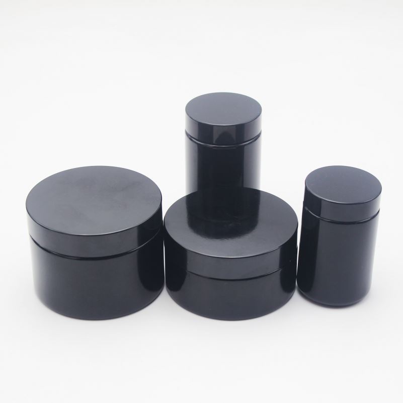 CBD oil 300g 250g 150g 100g dark VioletWeed Empty Storage Container Round Bottom with Flat lid DV-005A