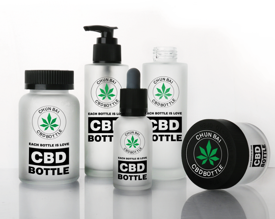 CBD oil 30ml glass dropper bottles essential oil bottle customize paper tube