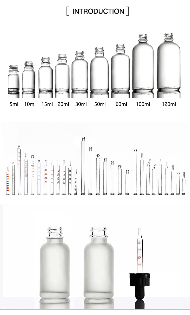 CBD oil 30ml glass dropper bottles essential oil bottle customize paper tube