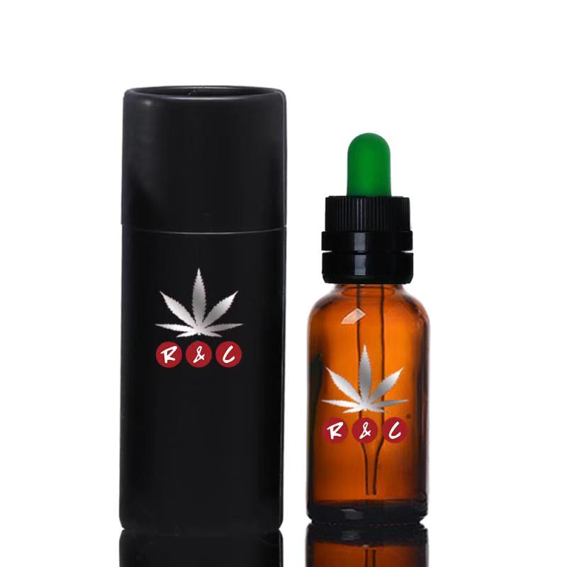 CBD oil 30ml glass dropper bottles essential oil bottle customize paper tube