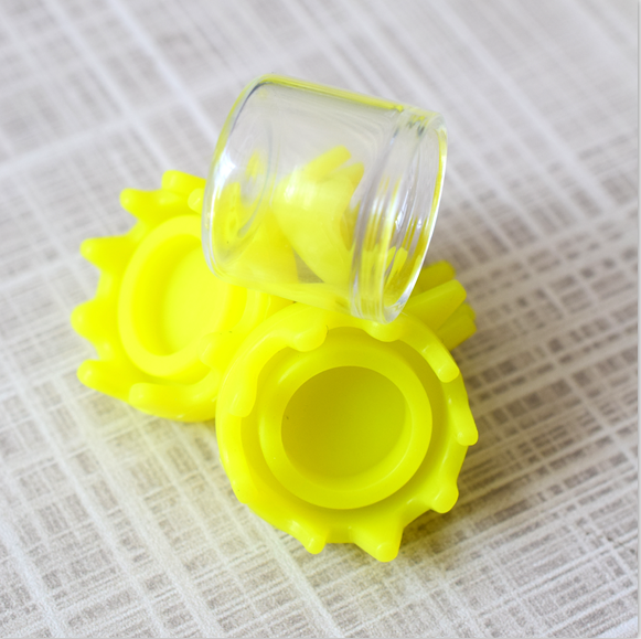 CBD oil concentrate glass jar Borosilicate wax oil jar essential mini concentrate containers silicone lid jars glass