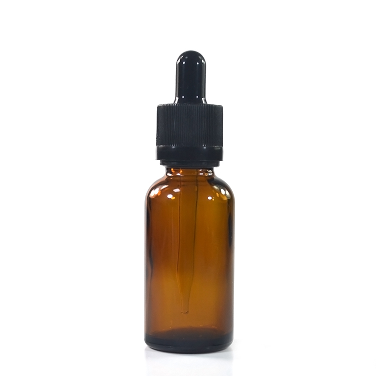 CBD oil package 5ml 10ml 15ml 20ml 30ml 50ml 100ml essential oil serum amber glass dropper bottle with bamboo cap paper tube