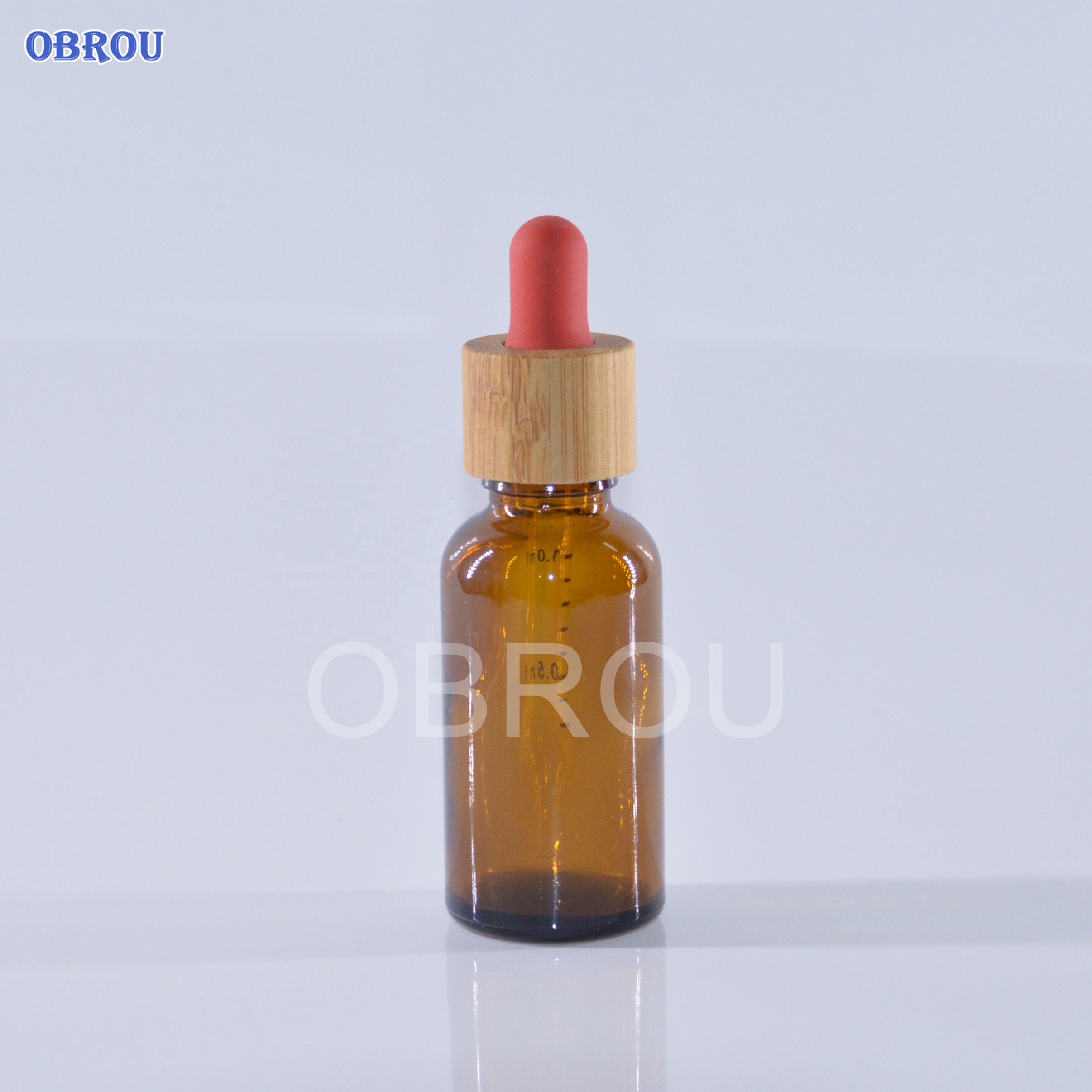 CBD oil package 5ml 10ml 15ml 20ml 30ml 50ml 100ml essential oil serum amber glass dropper bottle with bamboo cap
