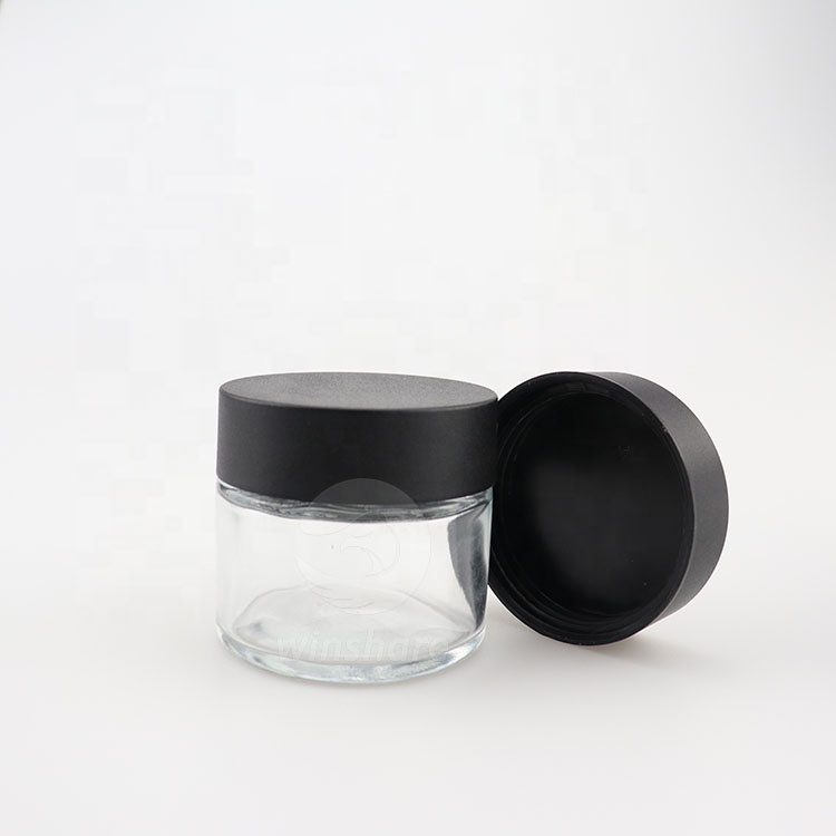 CBD oil smell proof glass jar with child resistant cap