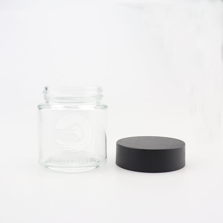 CBD oil smell proof glass jar with child resistant cap