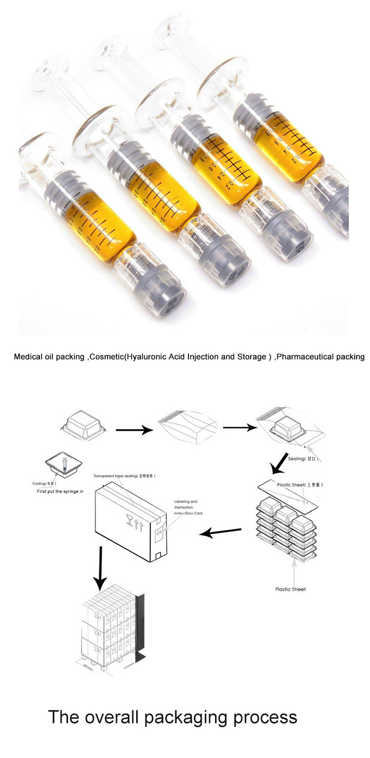 CBD oil syringe pump glass syringe pumb 1ml syringe pumb with luer lock