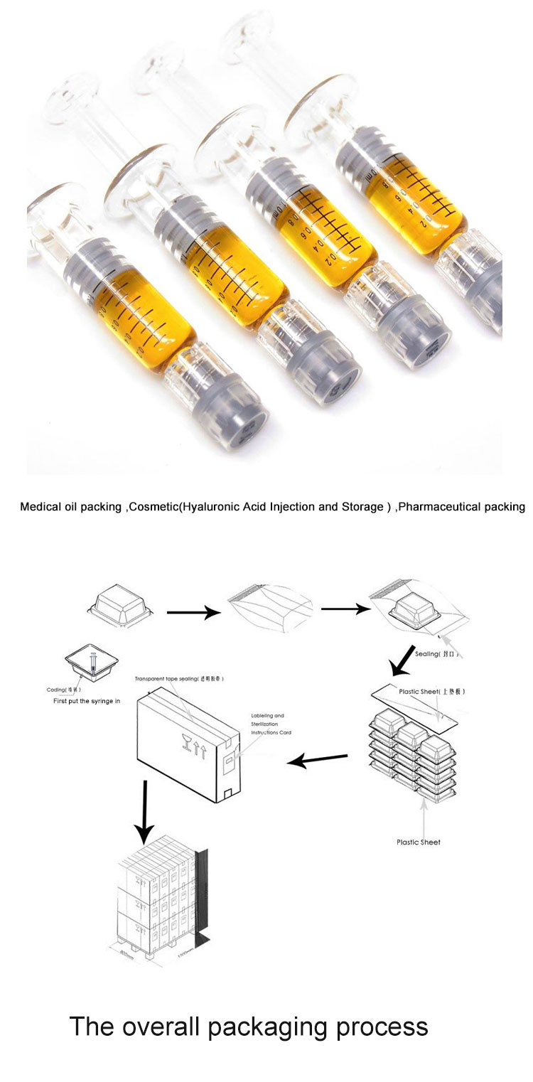 CBD oil syringe pump glass syringe pumb 1ml syringe pumb with luer lock