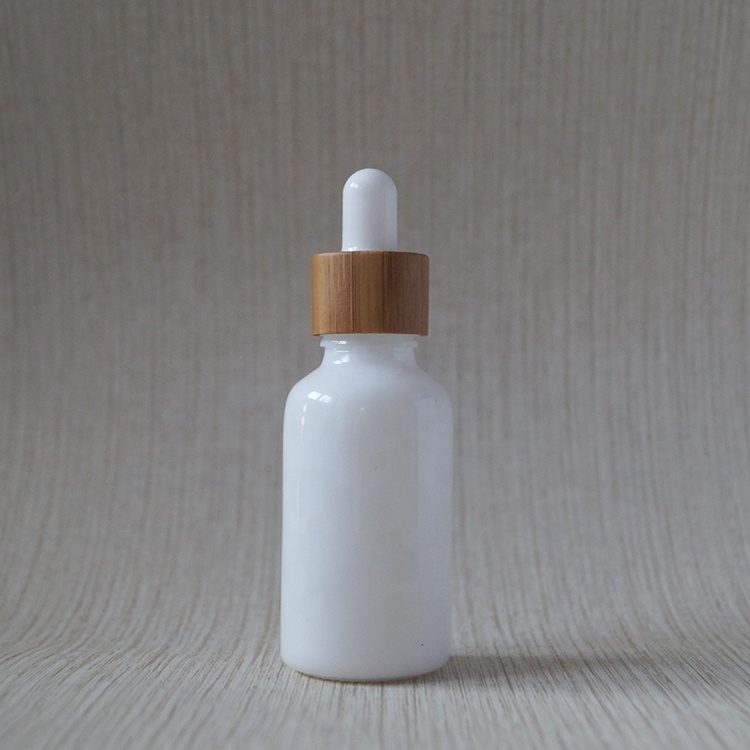 CBD tincture oil 5ml 10ml 15ml 20ml 30ml 50ml 100ml white porcelain tincture bottle with bamboo eye dropper