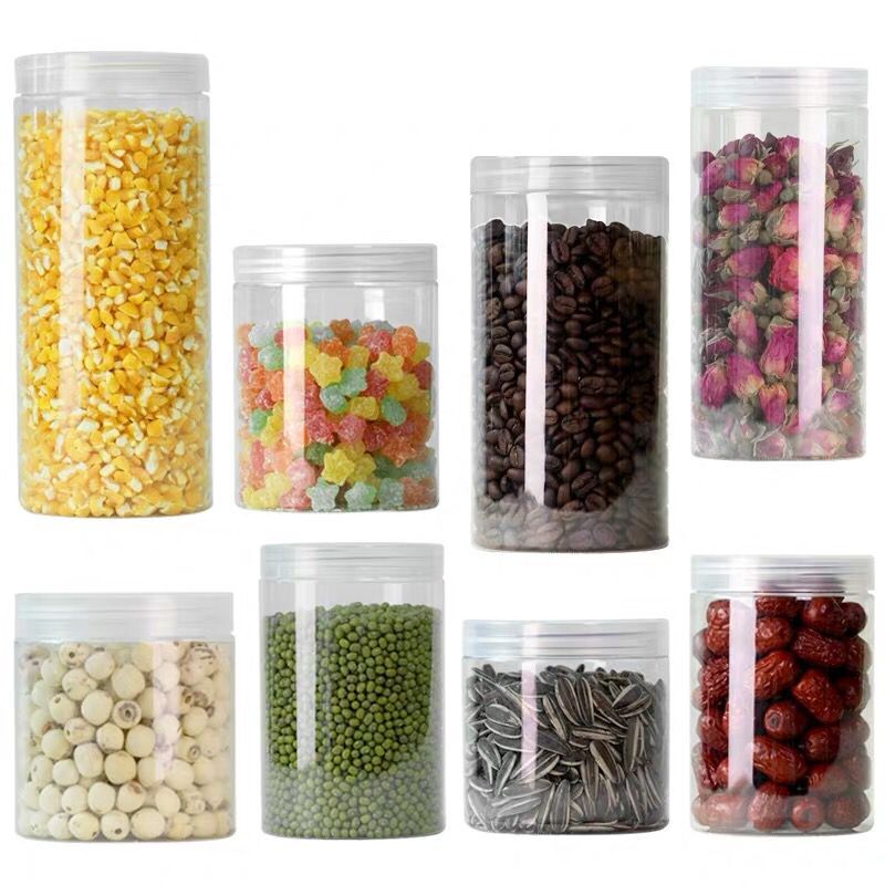 CBRL empty clear 60g 80g 100g 120g 150g 200g 250g 400g 500g PET sealed food packaging jar