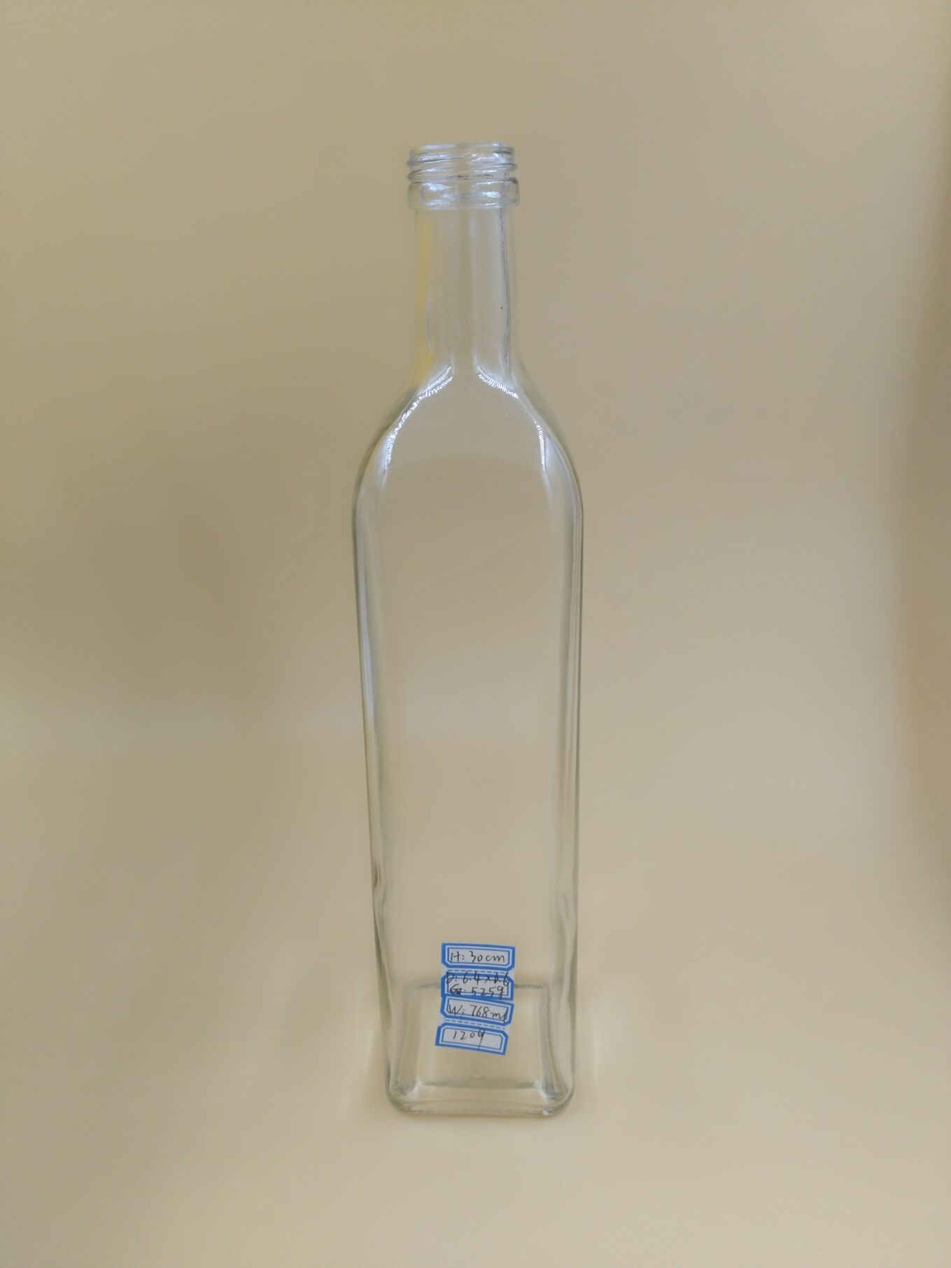 CE Certificate Square Clear Glass Essential Oil Bottle Vinegar Bottle olive oil glass bottle1209