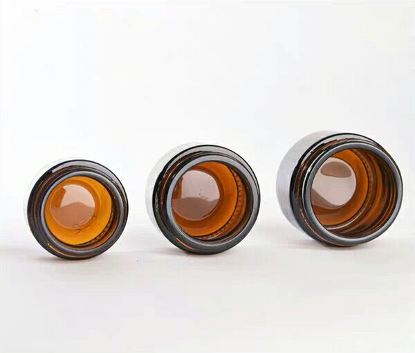 CE Certificated Customized Amber Cream Glass Jar