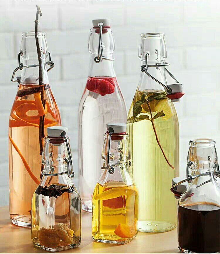 CE certificated Different Sizes Packing Glass Water/Juice/Drinking Bottle with Swing/Clip Top