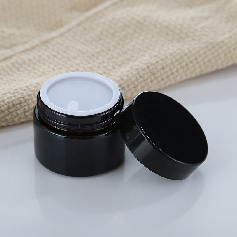 CE certificated Various Specifications Amber Glass Cream/Cosmetic Jar