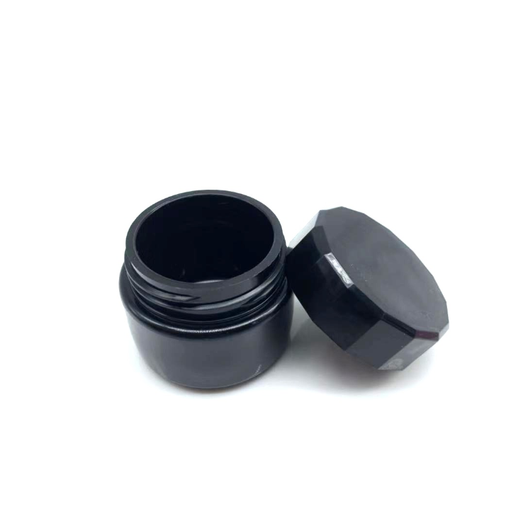CHEAP free sample small empty 5 g 10g 15 gram cosmetic packaging jar pink black glossy uv gel container plastic lid cream jar
