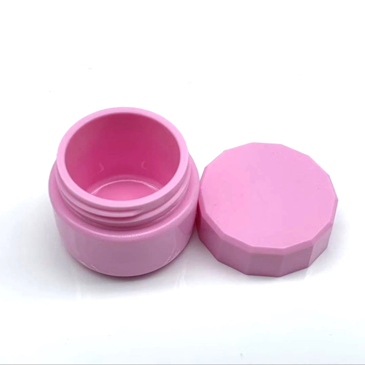 CHEAP free sample small empty 5 g 10g 15 gram cosmetic packaging jar pink black glossy uv gel container plastic lid cream jar