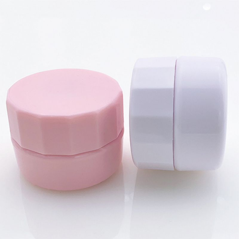 CHEAP free sample small empty 5 g 10g 15 gram cosmetic packaging jar pink black glossy uv gel container plastic lid cream jar